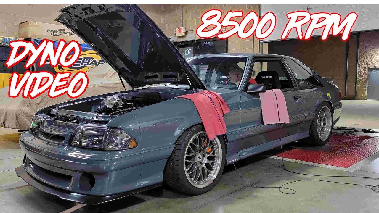 Naturally aspirated Coyote-swapped Foxbody Mustang screaming to 8,500 RPM on the dyno