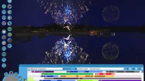 RCT3 : Linkin Park ~ Numb Fireworks Show in Stark Island