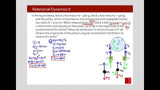 XI Rotational Dynamics - Example 01 - Dynamics of a Pulley System