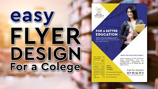 How to Design a Professional College flyer in Photoshop - PS Tutorial for Beginners, Step by Step