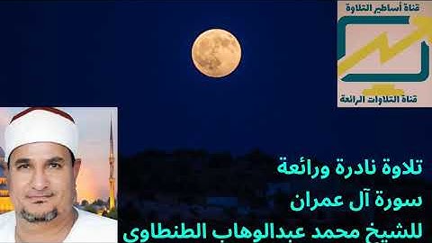 من النوادر والروائع للشيخ محمد عبدالوهاب الطنطاوي سورة آل عمران