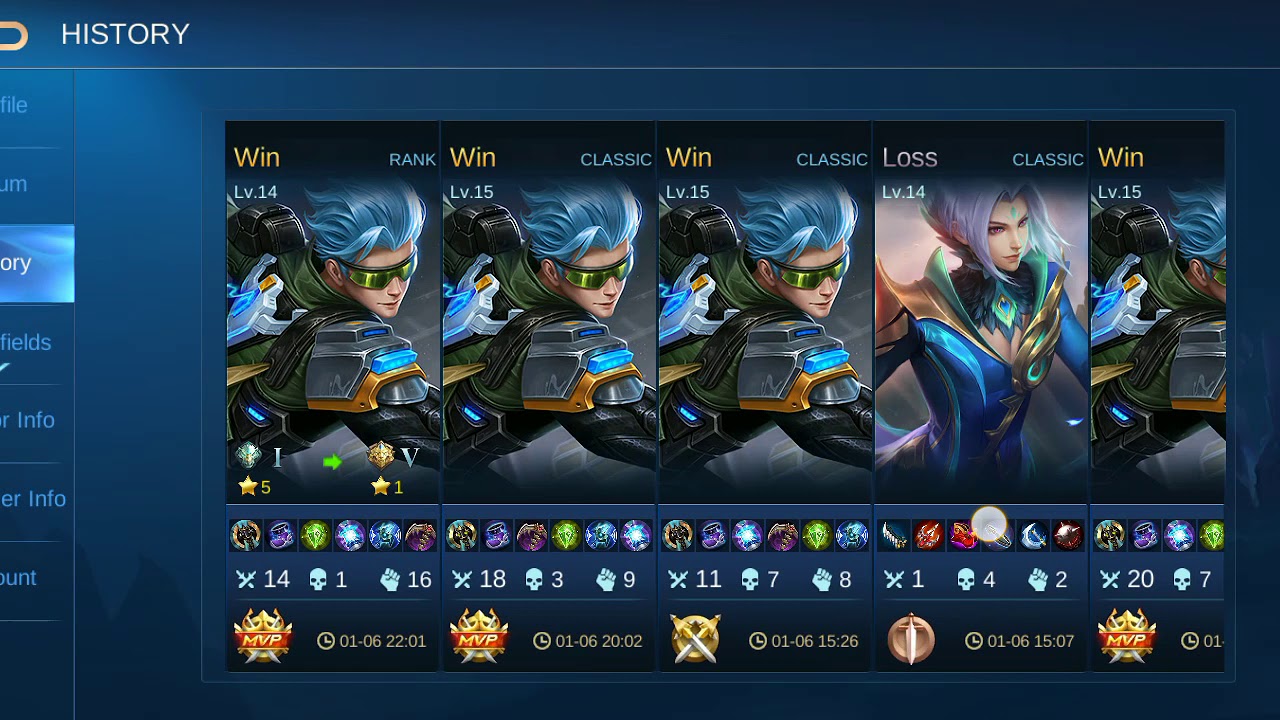 MLBB Play History 