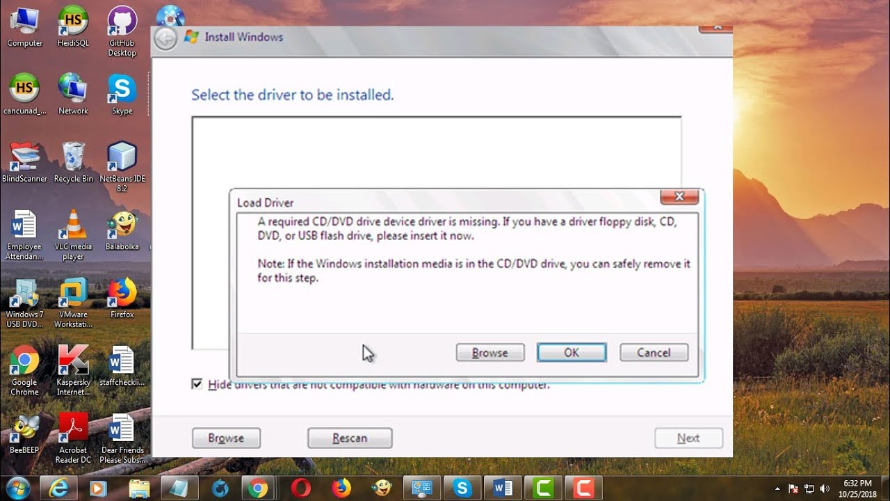 windows 7 install cd dvd driver39 missing