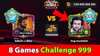 8 ball pool - 8 Games Challenge 999 Level Player Epic Game in Venice 150M Table - ITz BILAL gaming screenshot 3