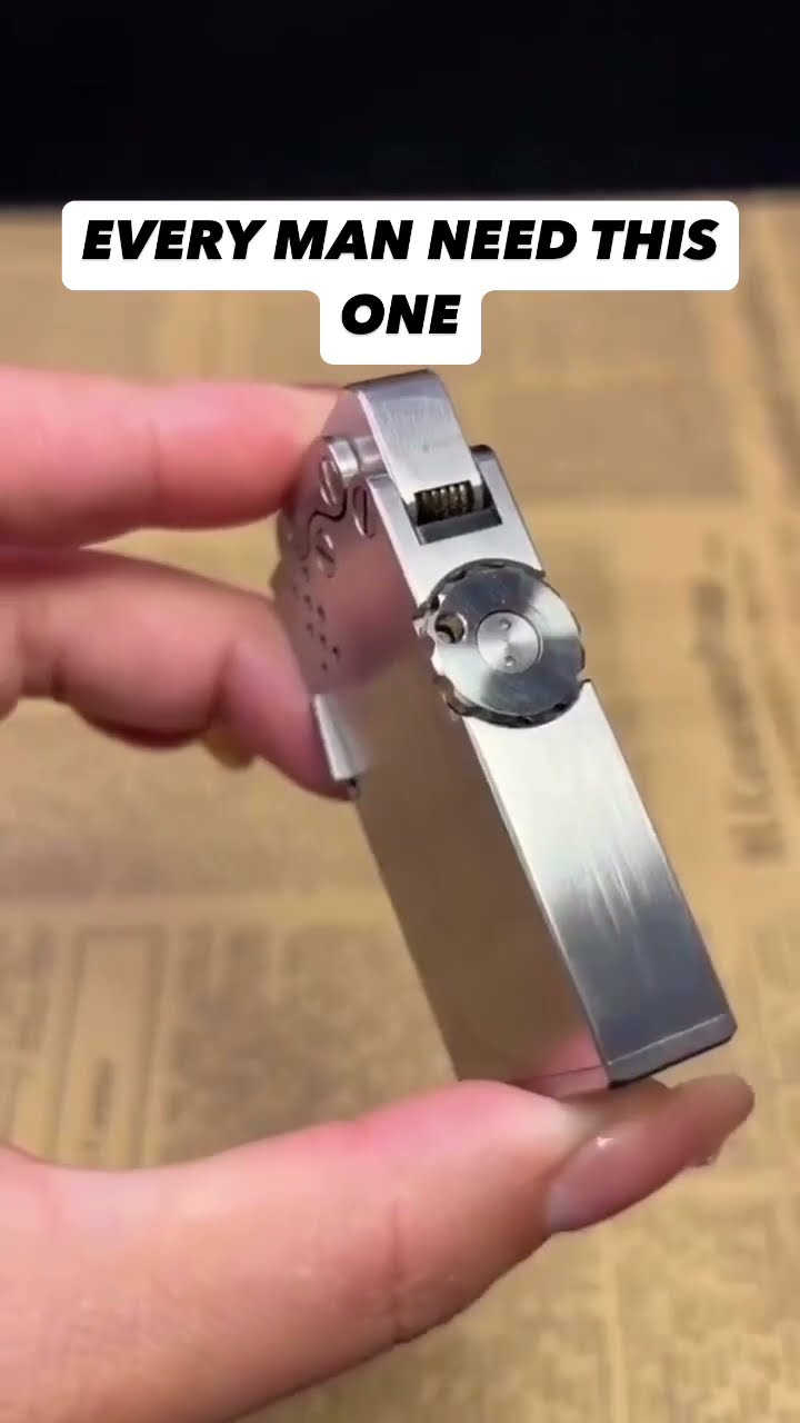 Handmade Mechanical Titanium Automatic Lighter ?✅ Product Link in Bio ( # 2005 ) #viralvideo