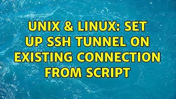 Unix & Linux: Set up SSH tunnel on existing connection from script
