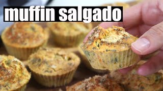 MUFFIN SALGADO PROTEICO E SEM GLÚTEN | MINI TORTINHA DE LEGUMES FÁCIL E RÁPIDA | TNM Vegg