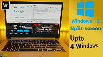 How to use Split-Screen on Windows 10 (Upto 4 Windows) VibsTech