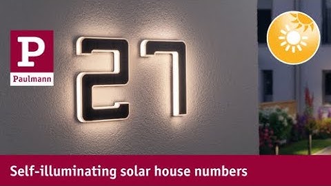 Solar house numbers – Clear to see by day and night