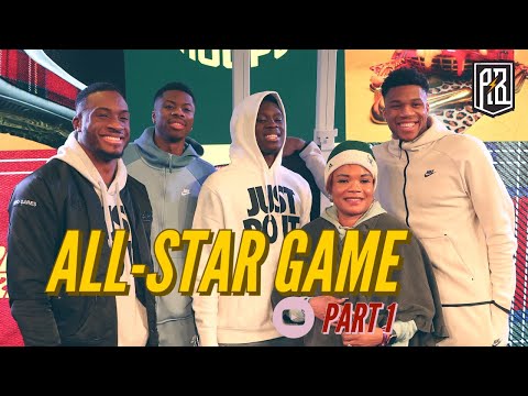 Thanasis, Giannis, Kostas & Alex at "Coming to America" launch | All Star Weekend 2020 Vlog: Pt 1