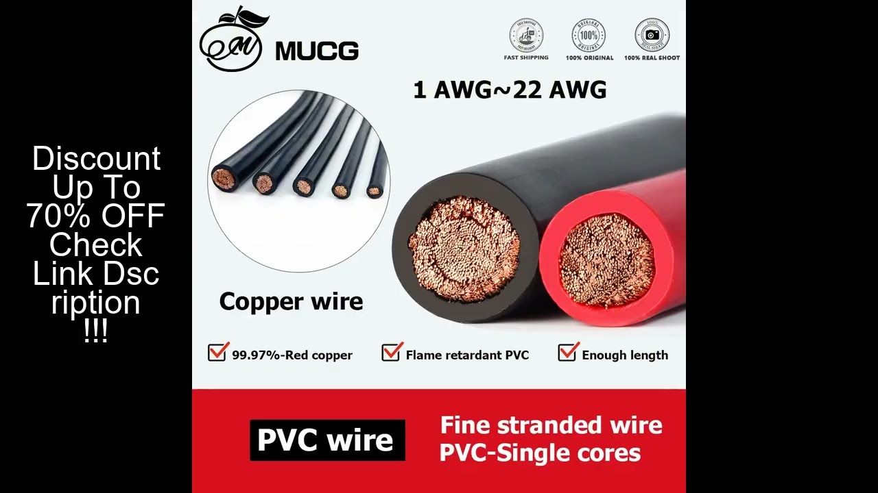 Copper wire PVC Flexible Electric cable Very Soft Strand wire Auto led Speaker Audio Power Car Wirin