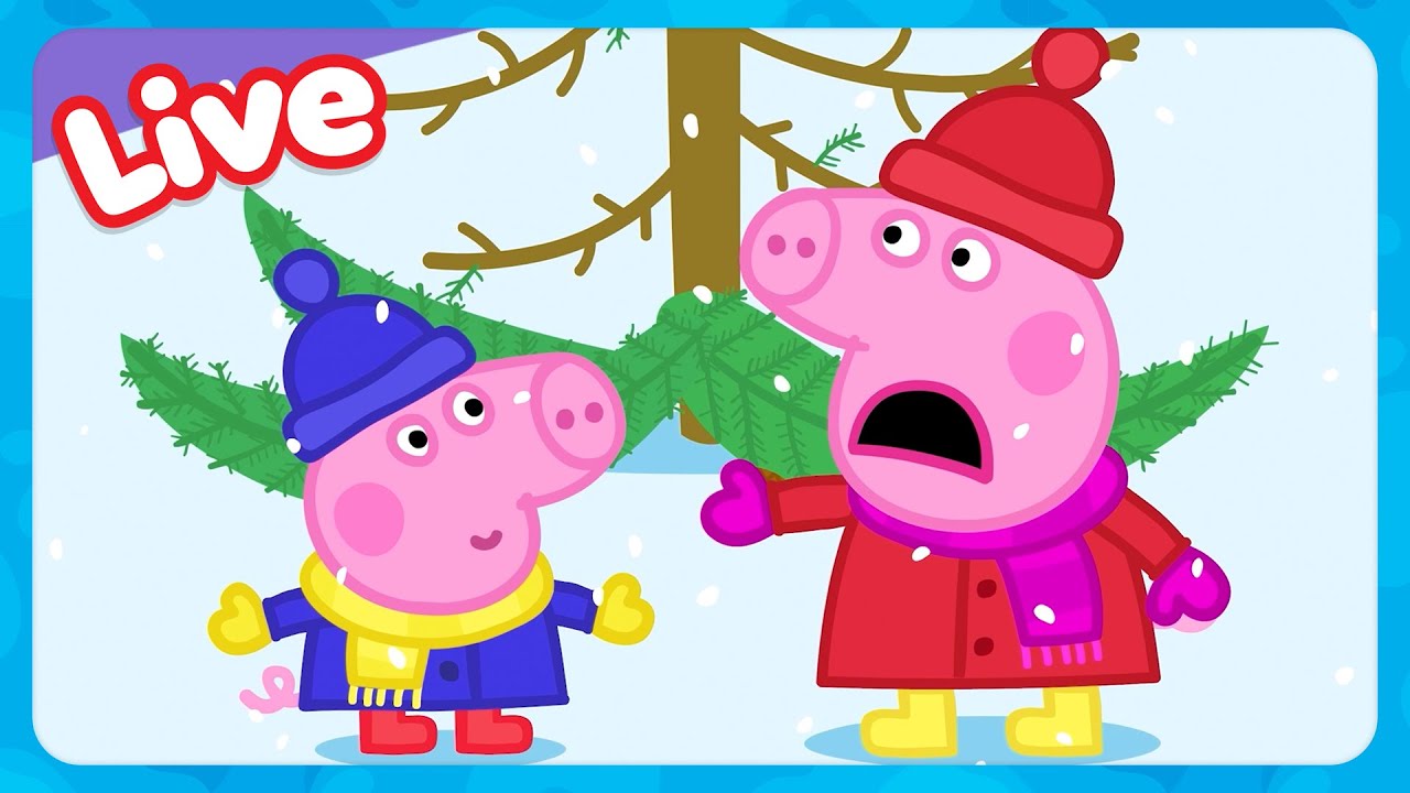 🔴 LIVE! CHRISTMAS With George Pig 🎅🏻 Winter Holiday Fun 🎄 Peppa Pig FULL EPISODES | Kids Cartoons