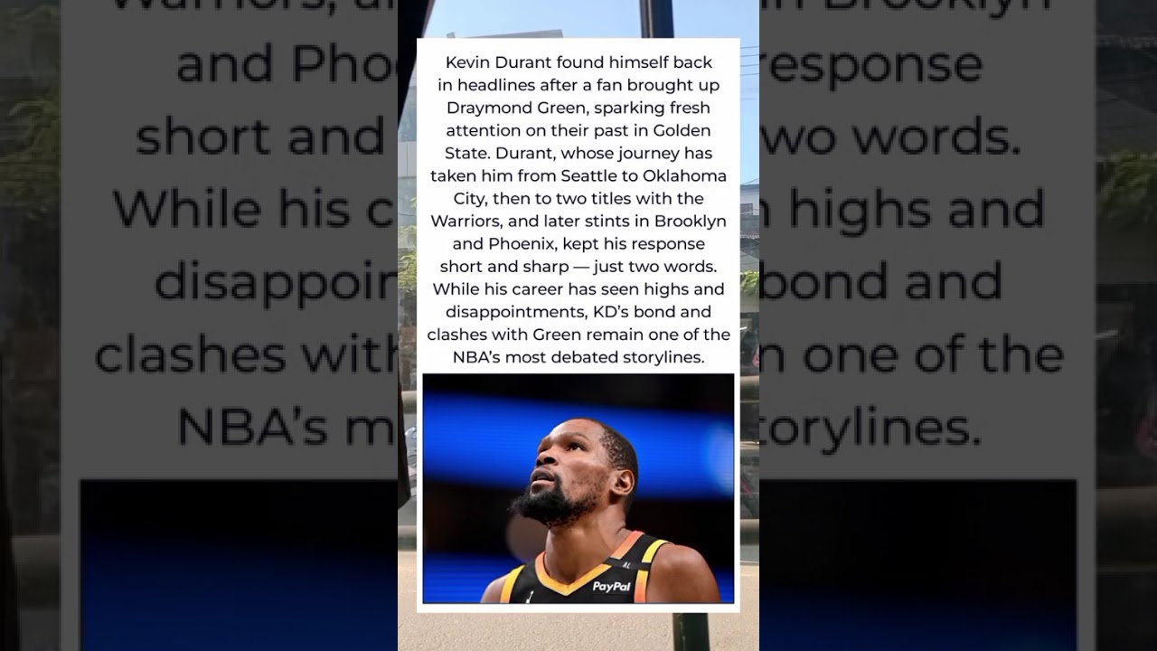 Kevin Durant’s 2-Word Response on Draymond Green 👀🔥 | NBA Drama Never Ends 🏀