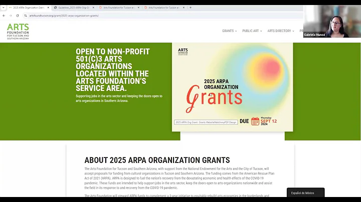 2025 ARPA Organization Grants Informational Webinar