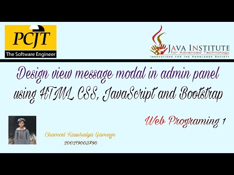 Design view message modal in admin panel using HTML, CSS, JavaScript and Bootstrap | WP 01 | 47