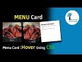 Menu Card Hover Effect using CSS - Advanced Technology