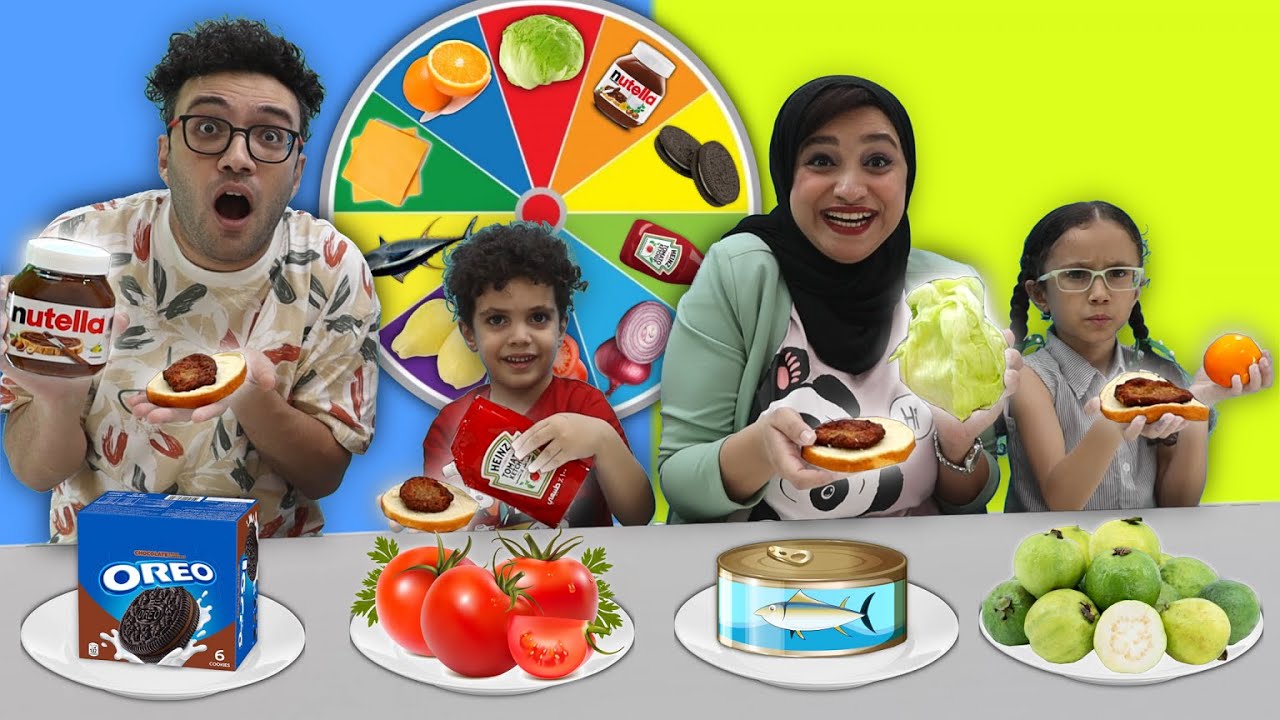 مشروع جواز I تحدي البرغر🍔 بعجلة الحظ الغامضة Mystery Wheel challange 🔥