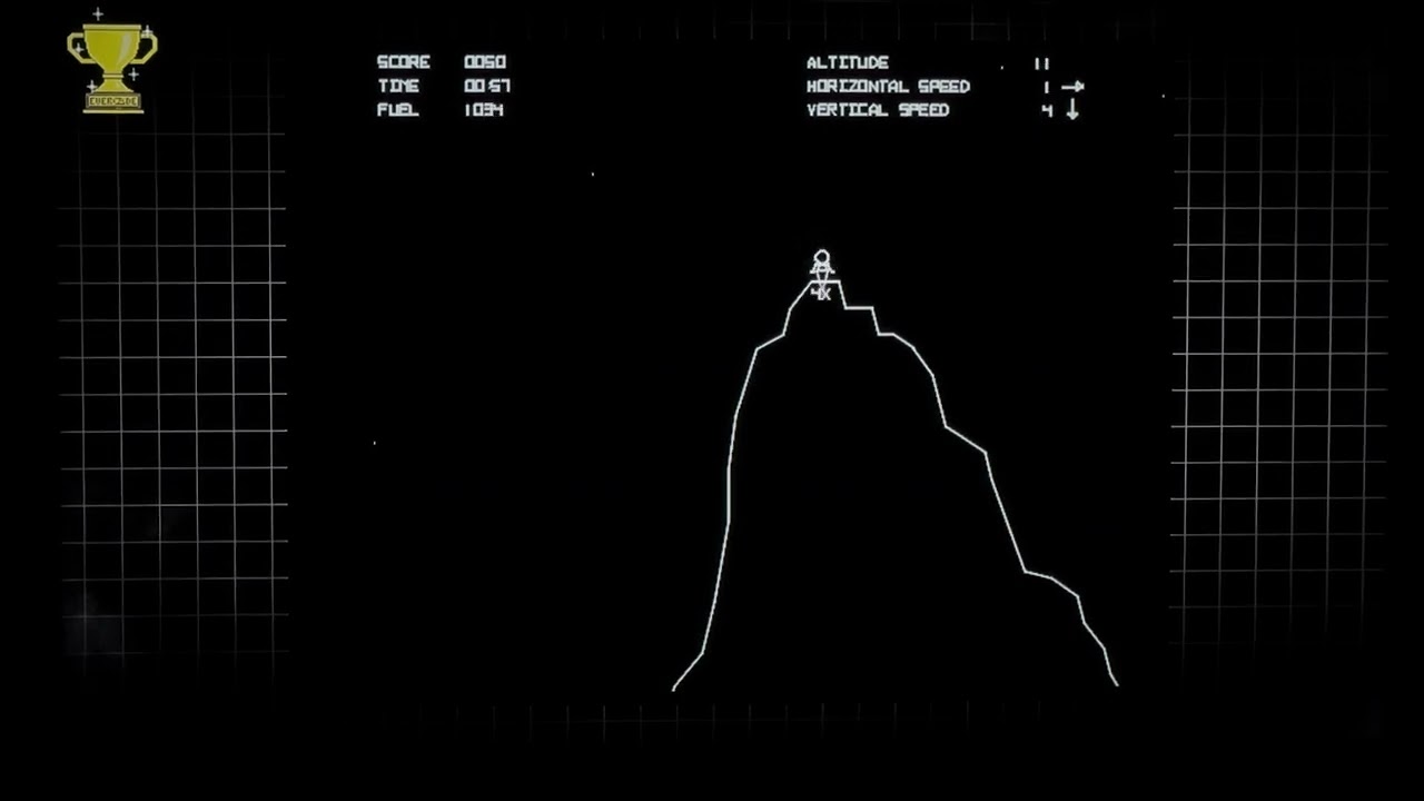 Tutorial: Lunar Lander Atari Arcade (played on Evercade)