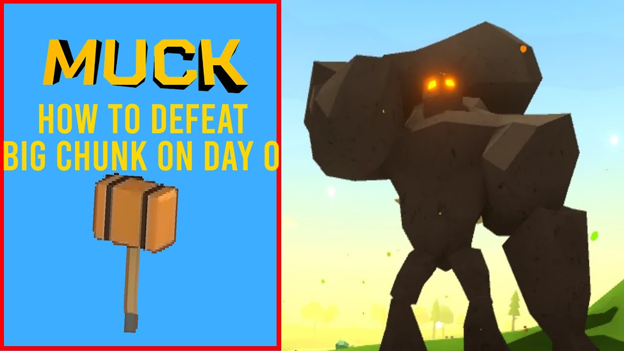 BIG CHUNK ON DAY 0 GUIDE (using a rock!) | muck