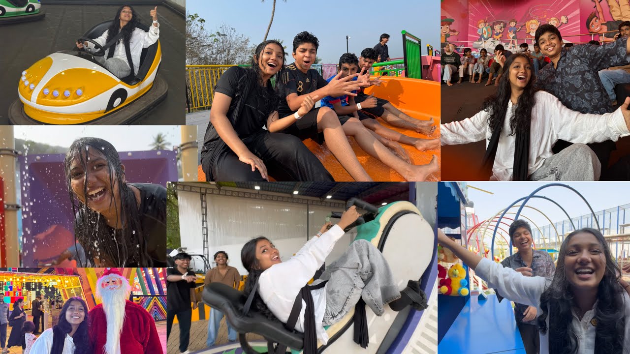 Water theme parkkkkk🌊🛝🤣🔥🔥 Amju minsha cousins day out🥳🤩🤩🤩 yeyeeee vecation day out