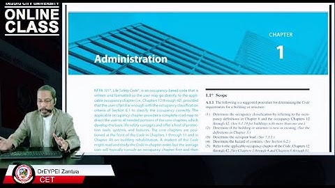 Ch01 Administration part 01 NFPA101 Life Safety Code CE526