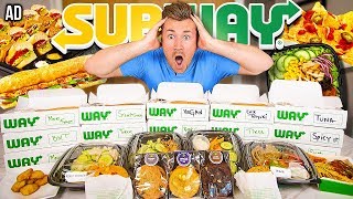 Trying EVERYTHING on the SUBWAY MENU *Crazy Food Challenge*