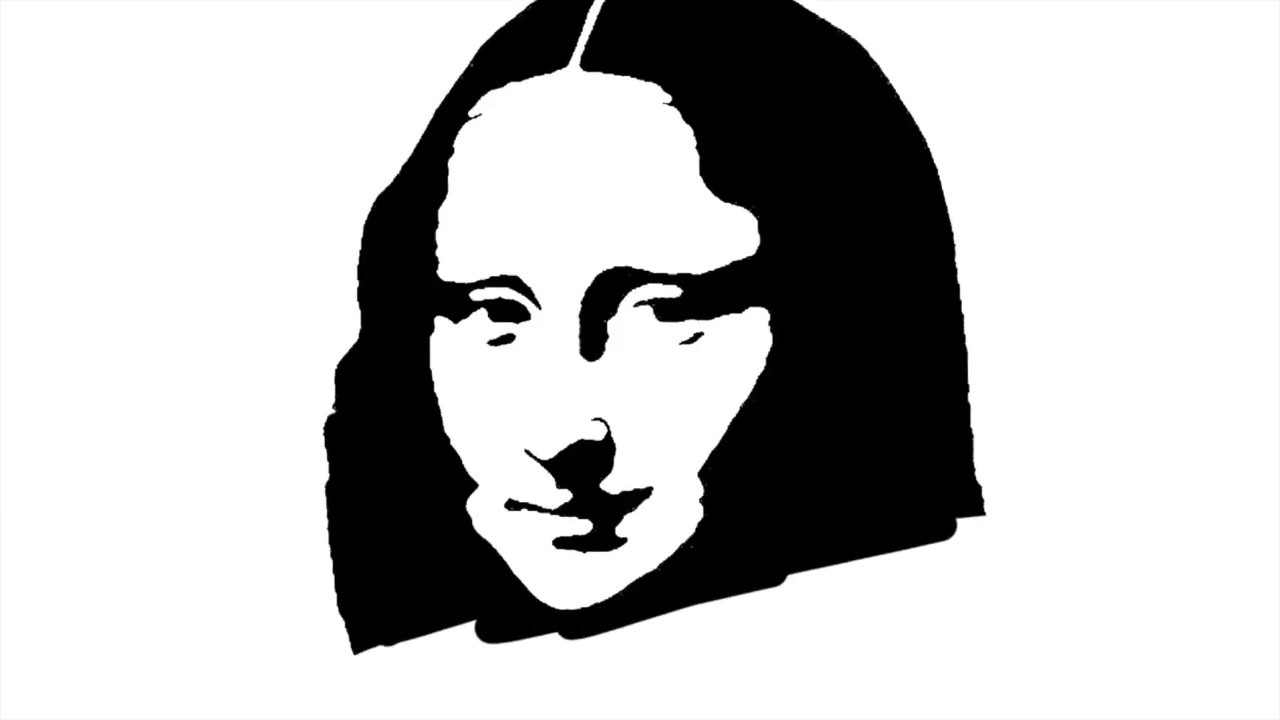 Drawing And Coloring Pop Art Mona Lisa Stencil Sticker Youtube