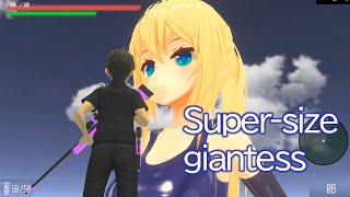 【巨大娘】市街地の超大型巨大娘！　＆高低差対応敵実装【地球防衛軍風ゲーム制作】【giantess】