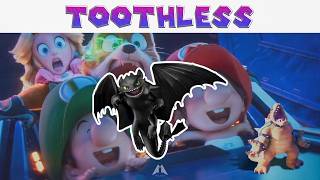 Super Mario Galaxy Movie but screams got replaced with Toothless roar Night Fury HTTYD memes