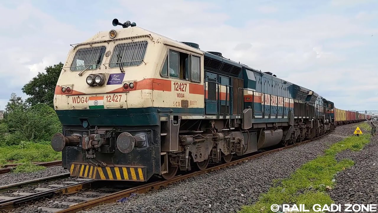 Longest & Heavy Goods Train in India | Realistic WDG4 Acceleration & Track Sound | Indian Railways