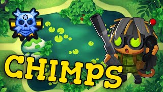 Atirador nunca falha - CHIMPS - Lago do Pat - BTD6 - Bloons TD 6