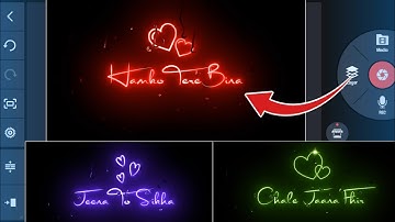 New Trending Glowing Lyrics Status Video Editing In Kinemaster App || Black Screen Lyrics Editing