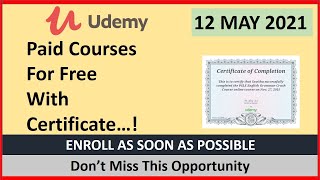  Udemy Free Online Courses With Coupon Codes  Udemy 100 Off Coupons  Udemy 12 May 21