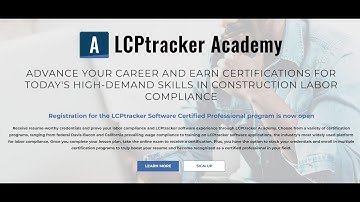 LCPtracker Academy Overview
