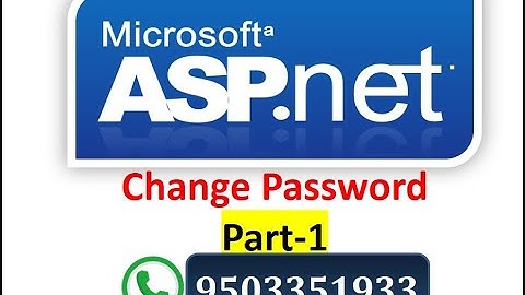 18  Asp Net Change Password Part 1