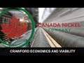 Crawford economics and viability  canada nickel company  tsxv cnc