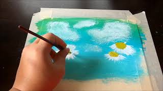 spring acrylic painting simple