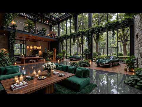 Elegant Forest Lounge Jazz ☕ Relaxing Jazz Piano and Luxury Green Retreat for Calm, Study and Focus