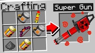 How to CRAFT a SUPER MACHINE GUN in Minecraft!