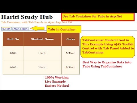 TabContainer Control with