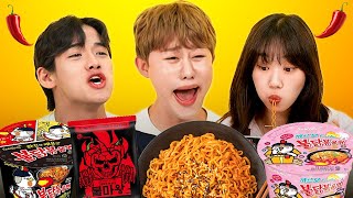 Koreans Try The Spiciest Ramen in the World [Fire Noodle Challenge] | KATCHUP