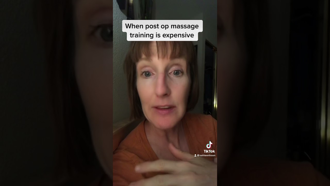 Plastic surgery postop massage training classes can be so expensive for lymphatic massage therapists
