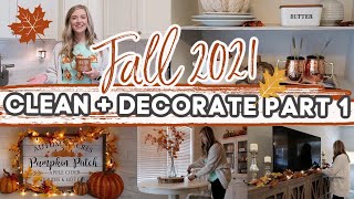 2021 FALL CLEAN + DECORATE PART 1 | TONS OF NEW FALL DECOR! | EASY FALL RECIPE | Lauren Yarbrough