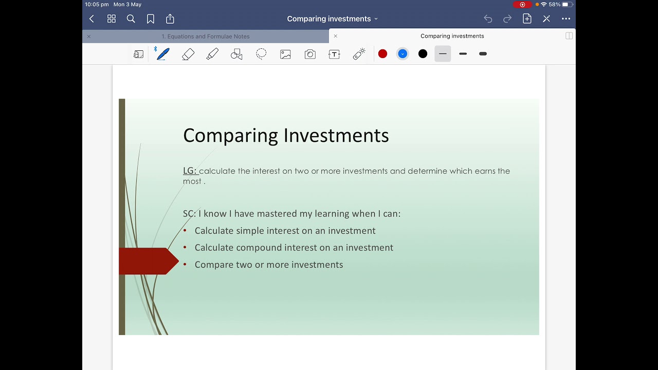 Comparing Investments