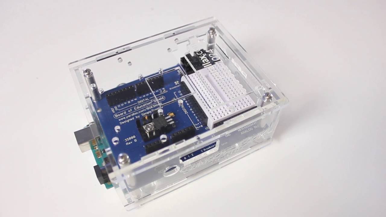 Sensor Box and the Board of Education Shield for Arduino - YouTube