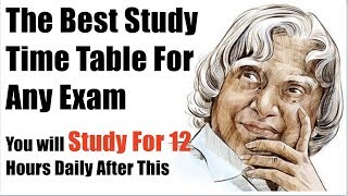 The Best Time Table For Studies | You will Study At least for 12 Hours In a Day The Best Time Table For Studies | You will Study At least for 12 Hours In a Day