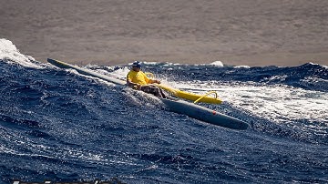 Epic Maui to Lanai downwind outrigger surfing