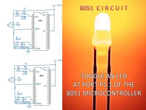 HOW TO DRAW THE FLOWCHART TO TOGGLE AN LED AT PORT P1.1 OF AN 8051 ...