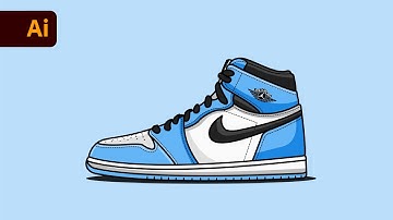How to Create Vector Nike Sneaker Shoe | Adobe Illustrator Tutorial