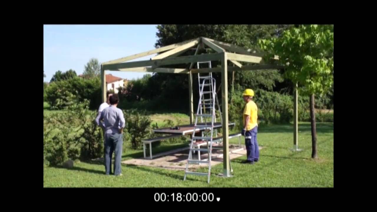 Costruire un gazebo in legno in 18 minuti! youtube Miglior legno per pergolato